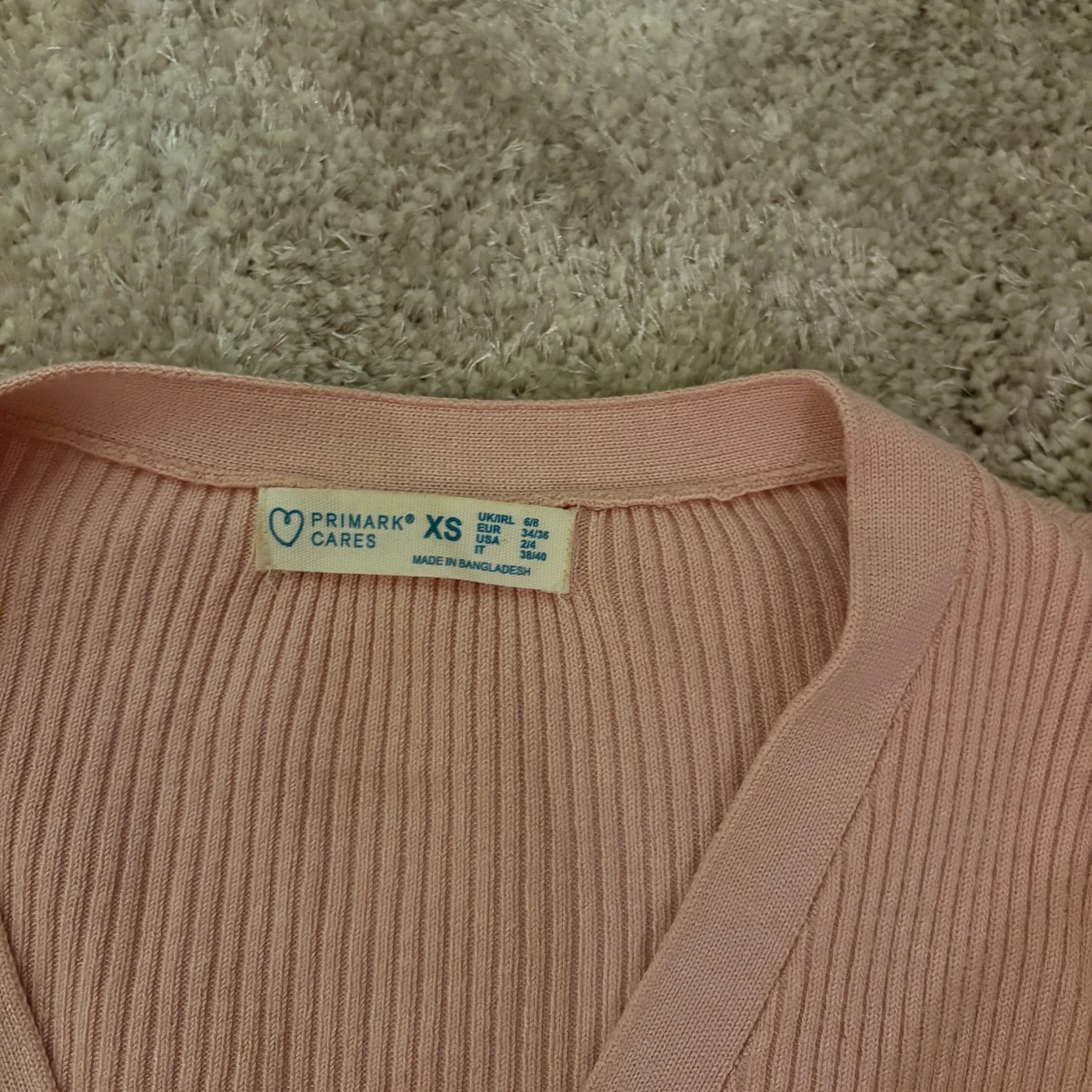 Rosa ribbad kofta  - 1