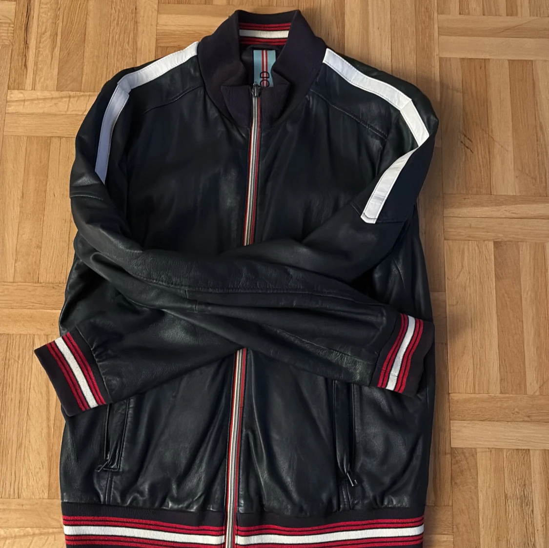 Svart skinn bomberjacka Oakwood - 1