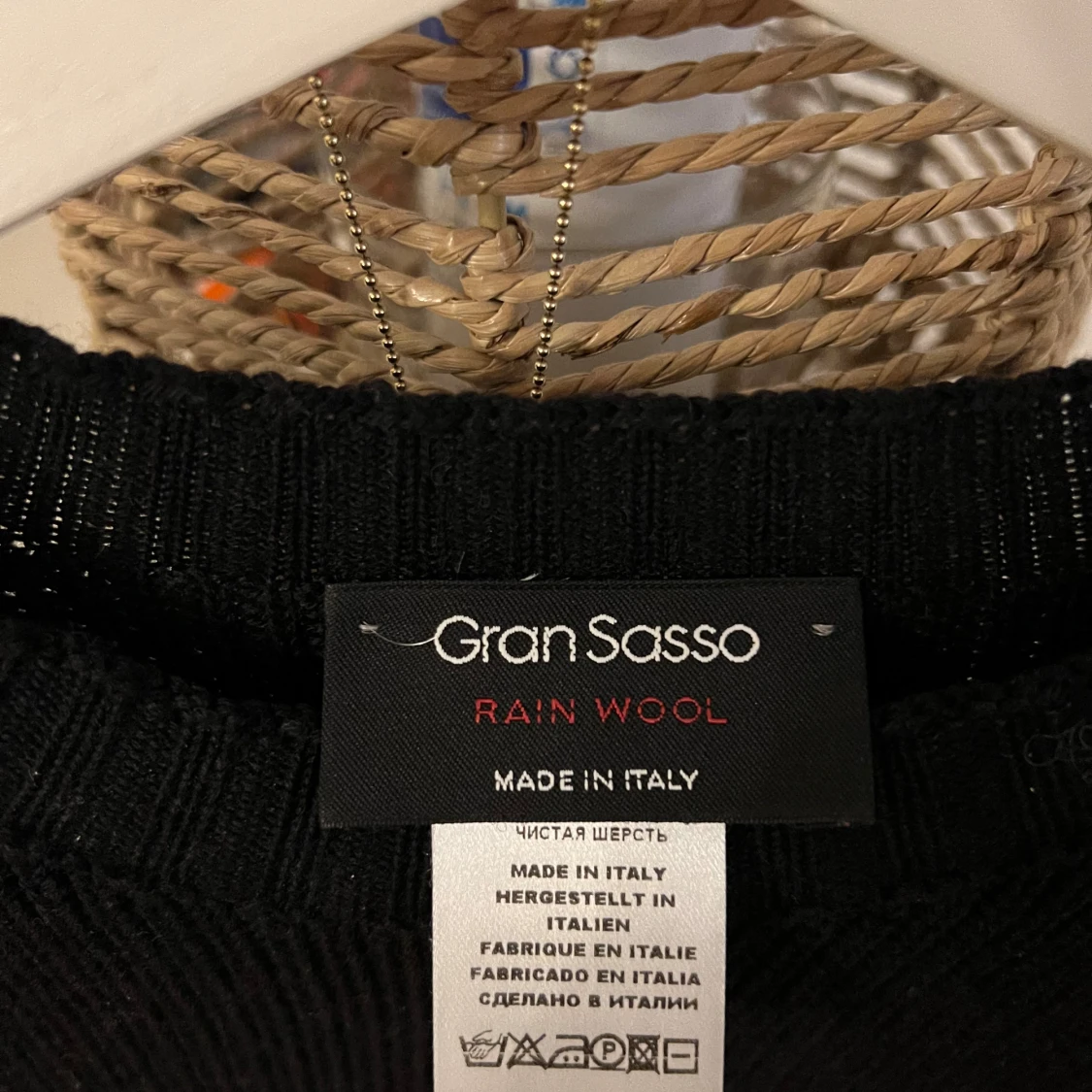 Gran Sasso rain wool svart tröja - 2