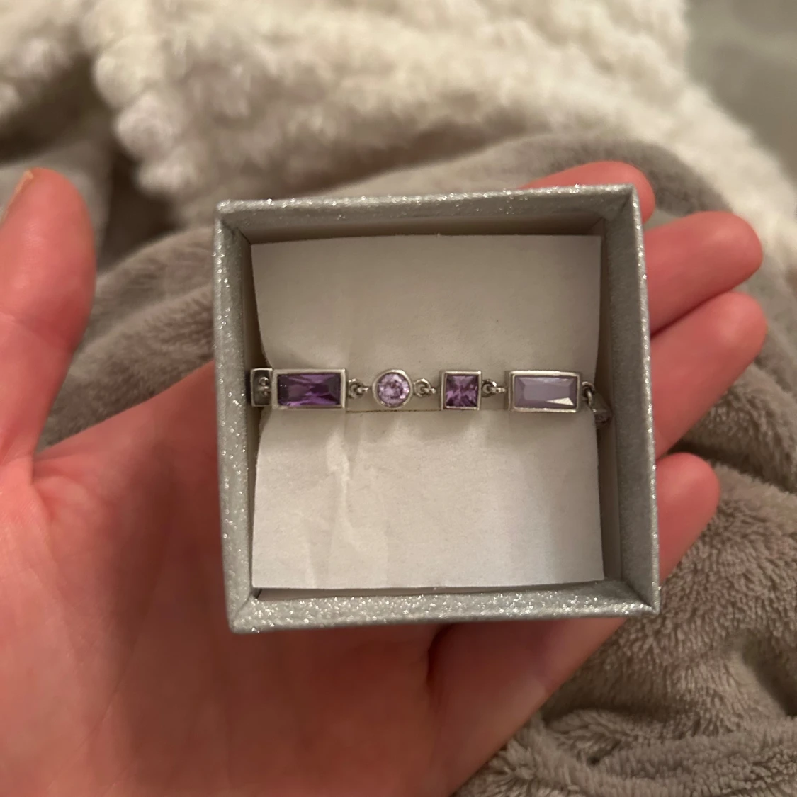 Äkta silver och kristall armband