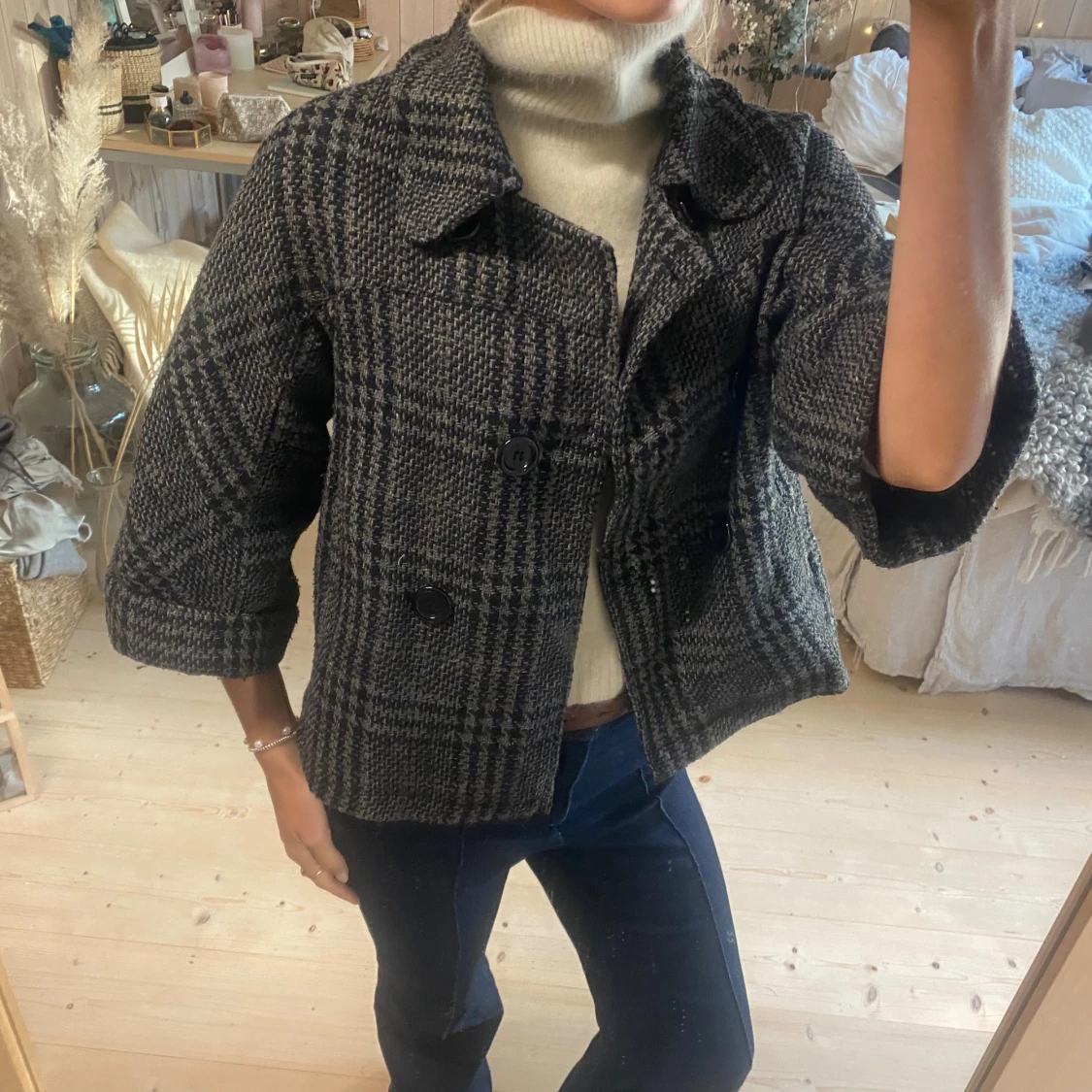 Rutig trekvartsärmad  - 4