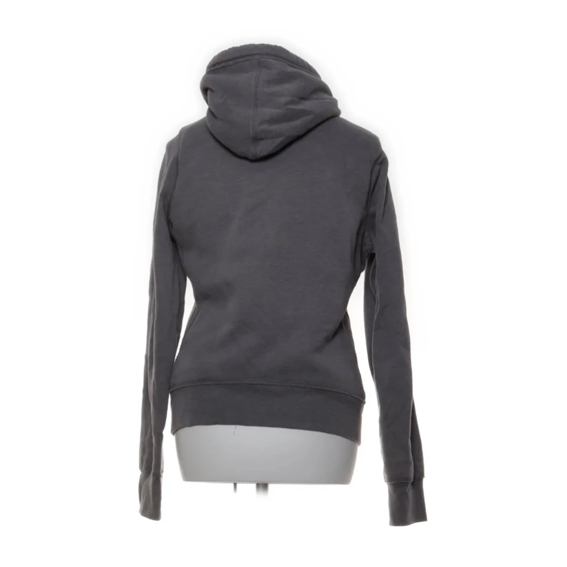 Grå hoodie från Hollister med päls - 1