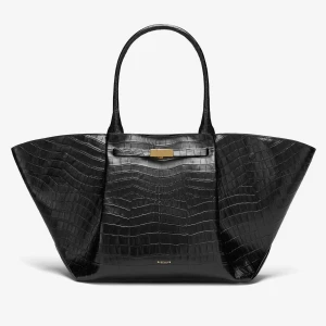 DeMellier London svart handväska - Oanvänd   https://demellierlondon.com/products/the-midi-new-york-black-croc-effect