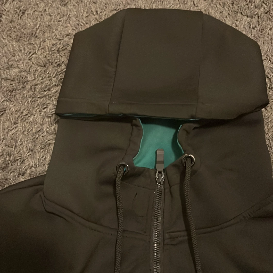 Nike svart och grön vindjacka med huva - 2