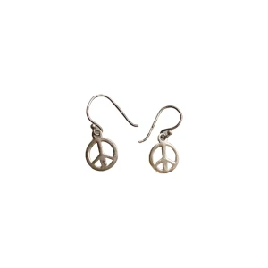 Peace örhängen/ accessoarer/ smycken/ earrings/ boho - Silverfärgade peace-märke örhängen!