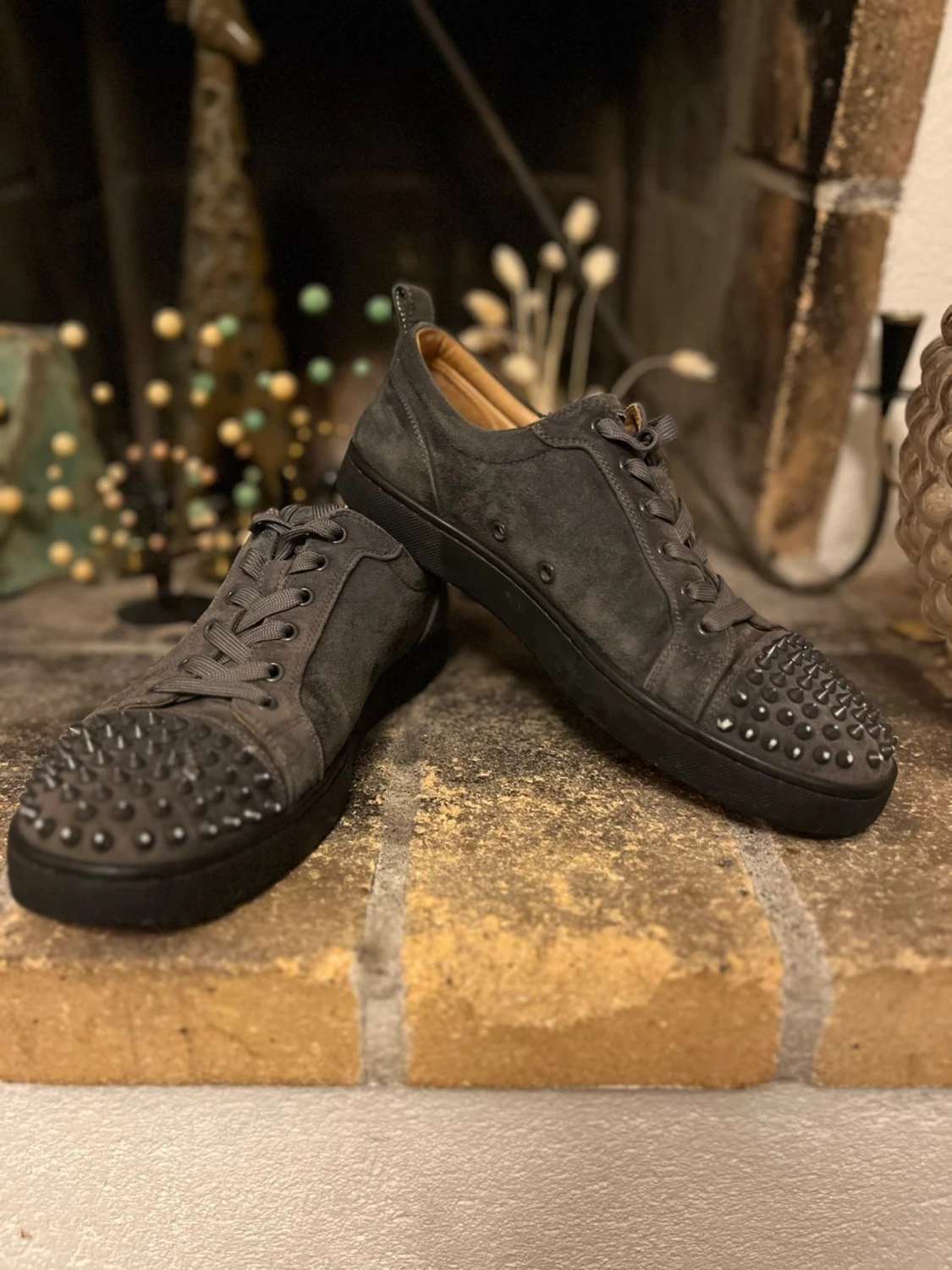 Christian Louboutin grå mocka sneakers - 3