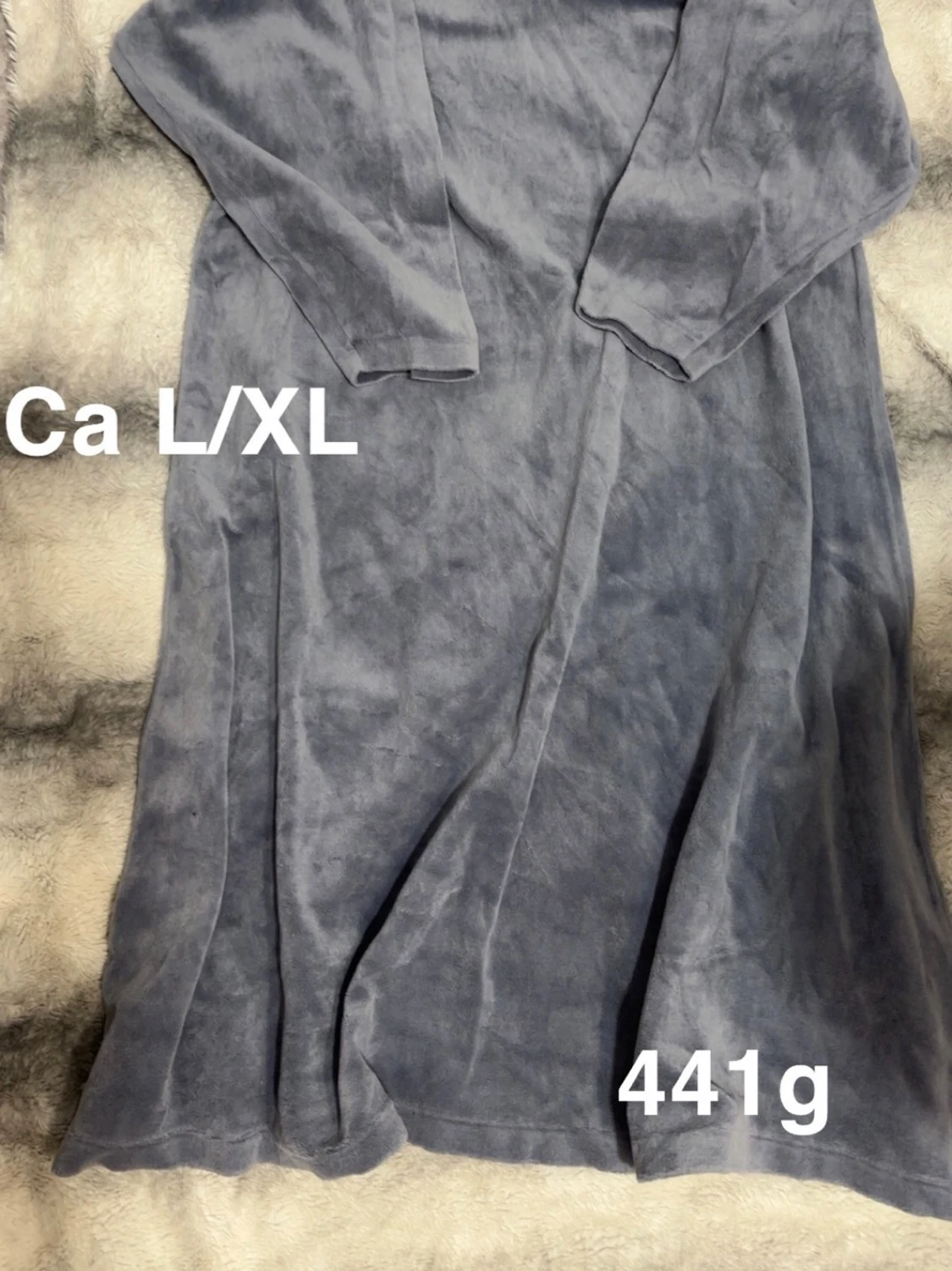 Blå långärmad långklänning L/XL