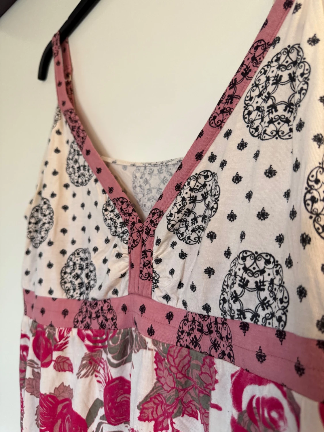 Odd Molly blommig linnetopp rosa/vit - 1