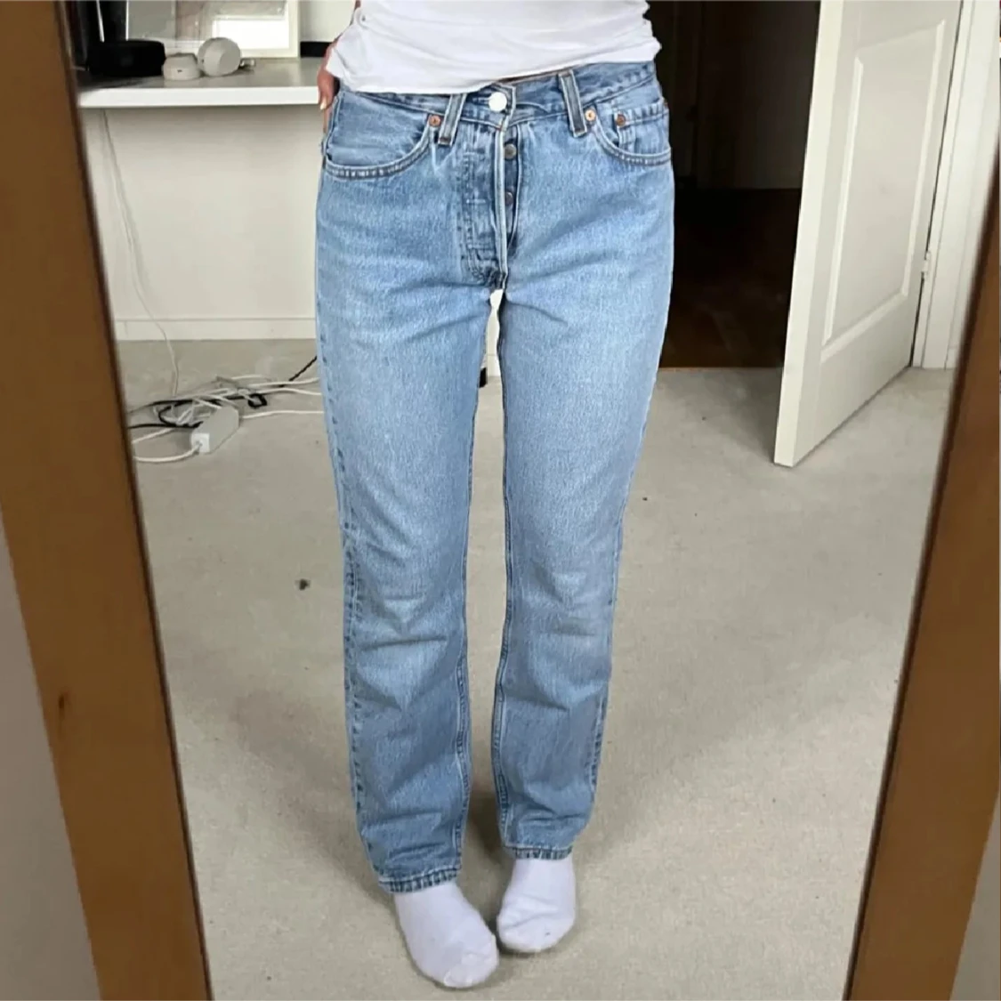 Levi's 501 ljusblå jeans straight fit
