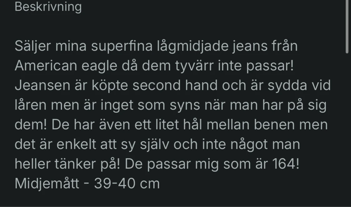 ljusblå lågmidjade jeans från American eagle - 2