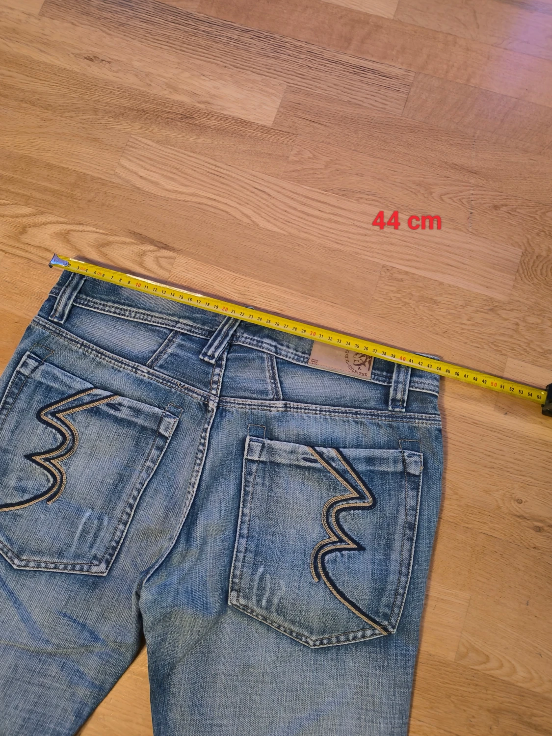 Blå Diesel jeans med broderade fickor - 4