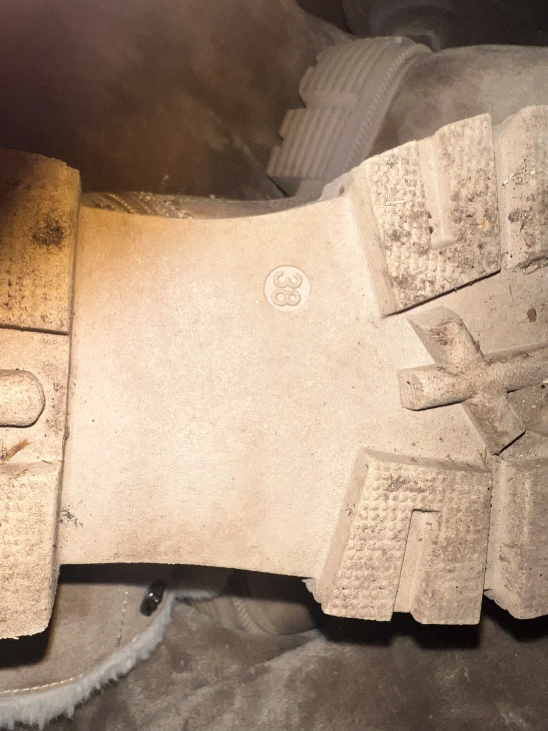 Beige mockaboots med foder, storlek 38 - 3