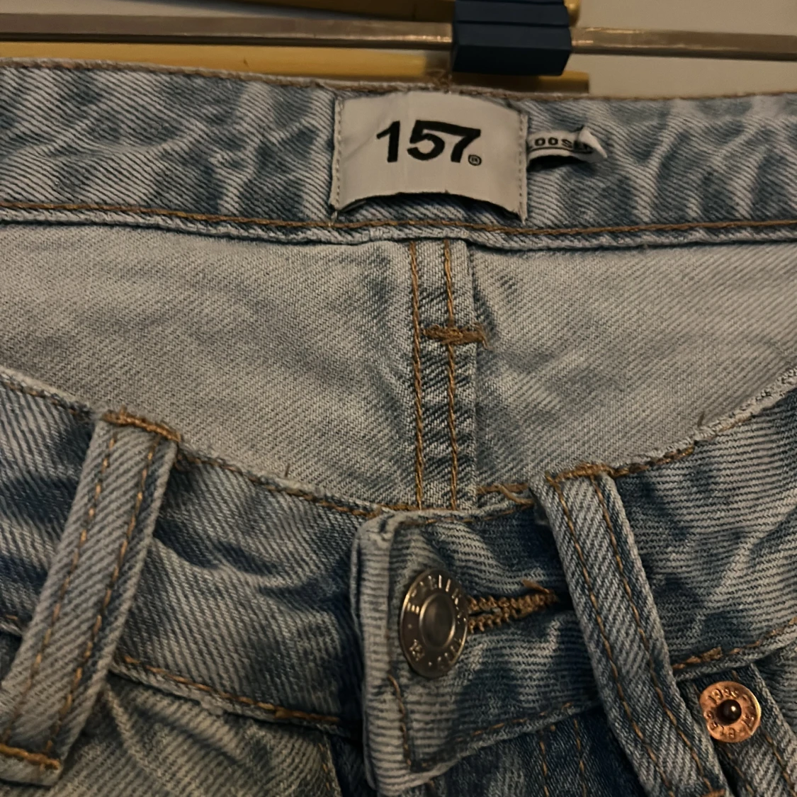 Ljusblåa wide jeans från 157 - 4