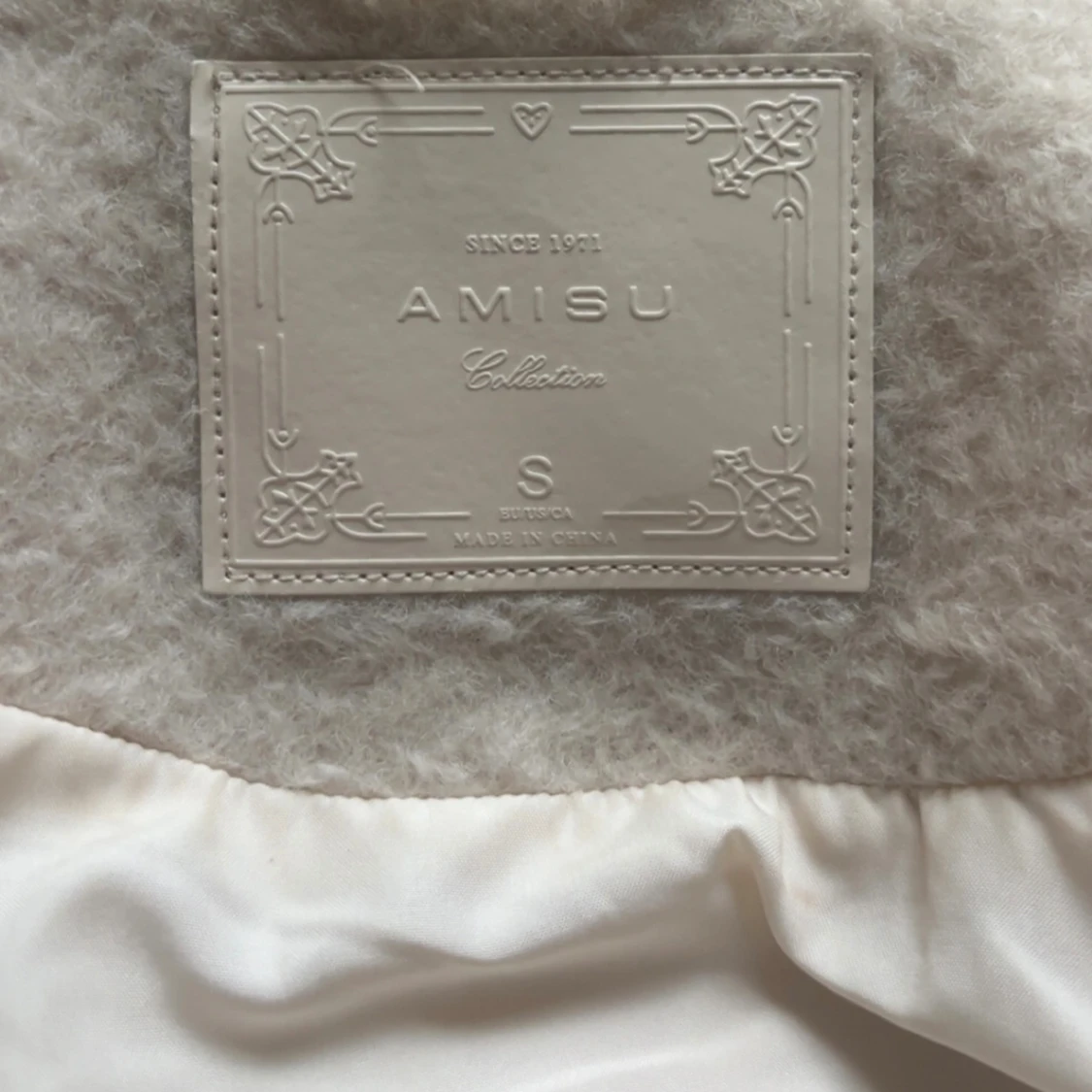 Beige teddyjacka  - 1