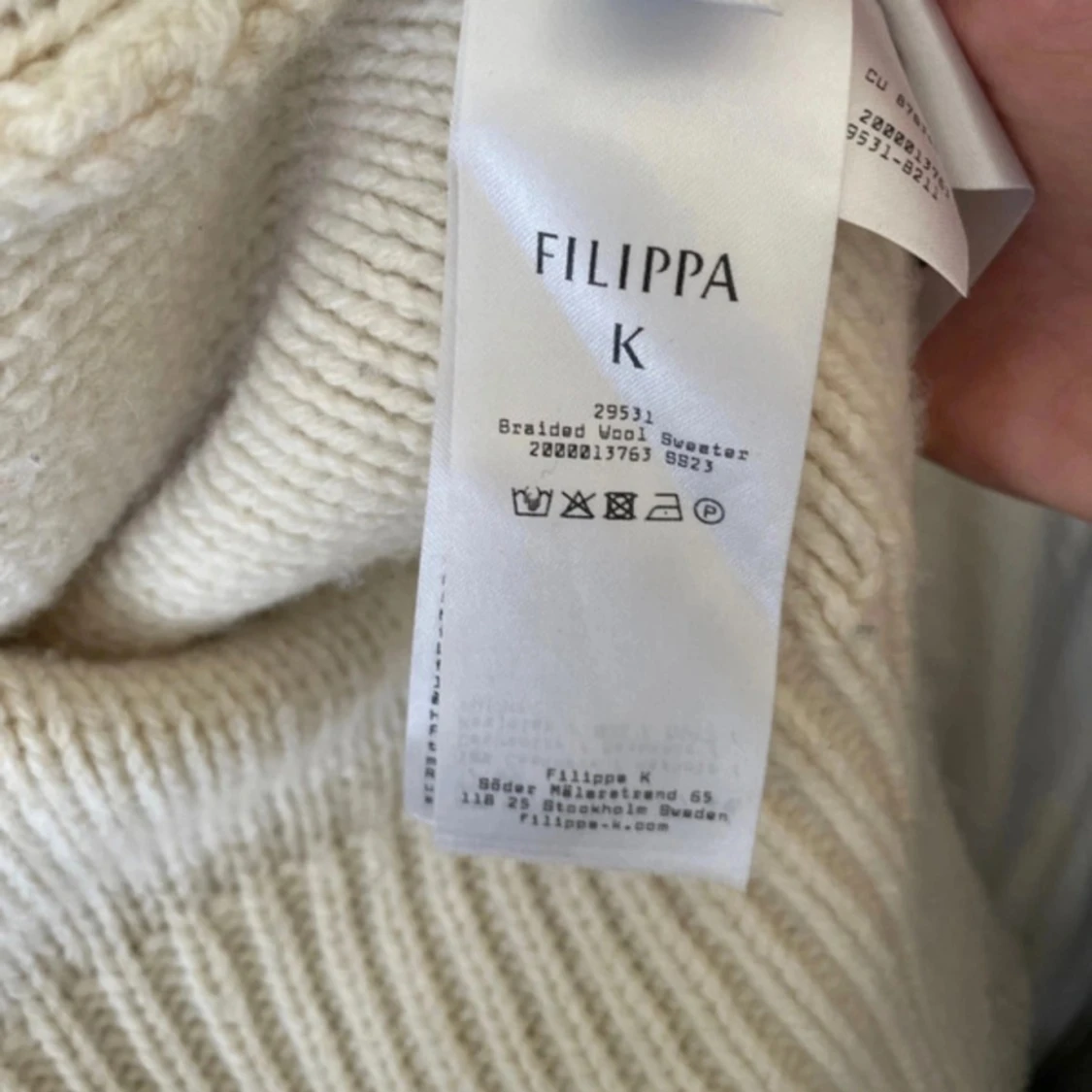 Vit stickad tröja från Filippa K - 4