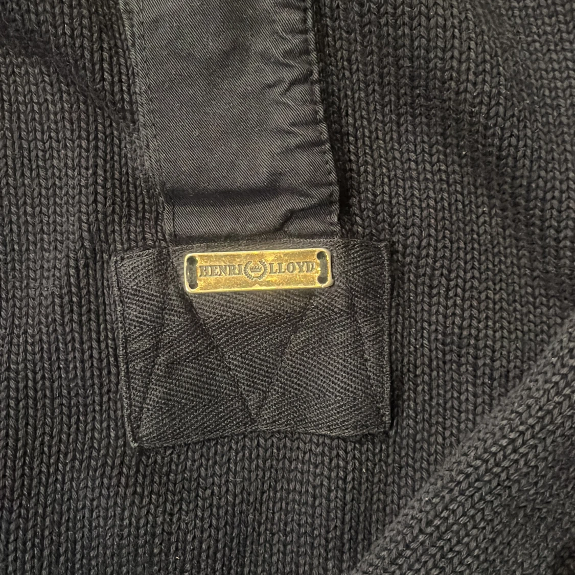 Mörkblå stickad tröja Henri Lloyd - 1