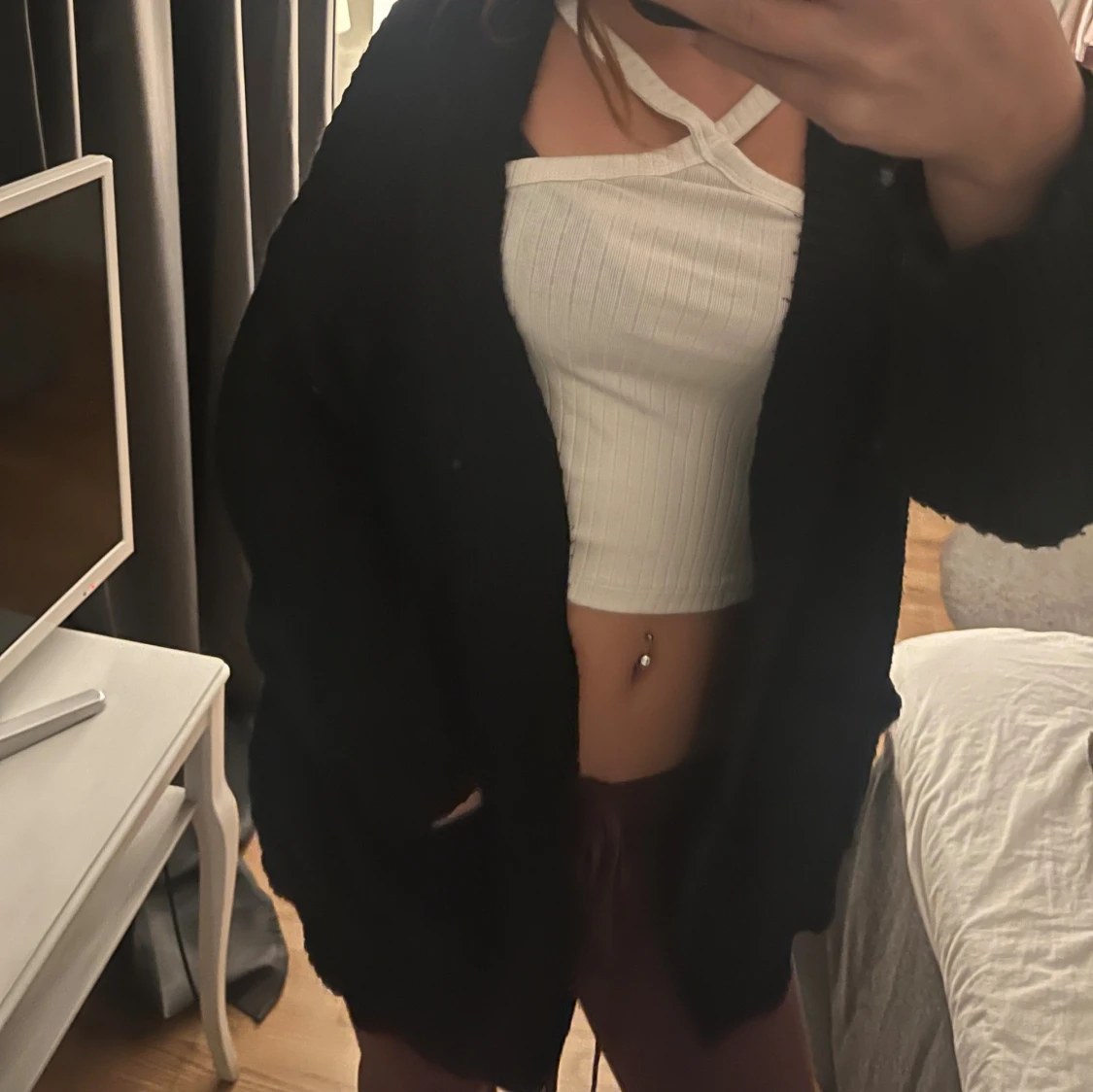 Svart stickad bolerotopp från SHEIN - 1