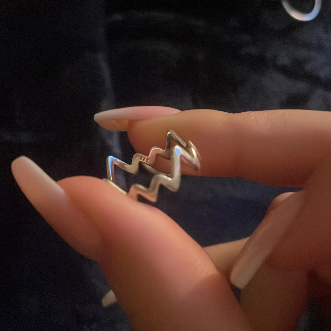 Zigzagformad silverring 925 - 2