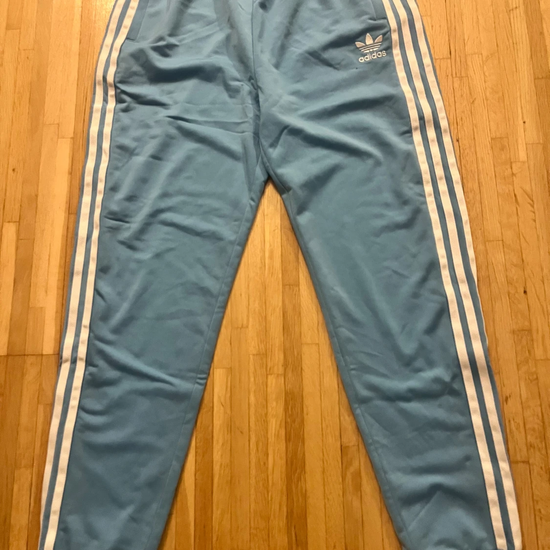 Adidas blå ziptröja med vita ränder retro - 2