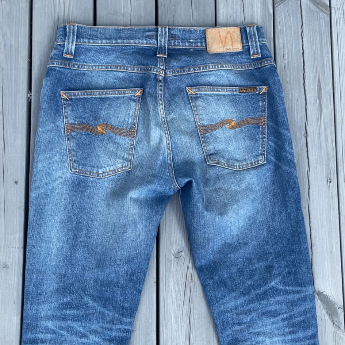 Blåa Nudie Grim Tim Jeans - 2