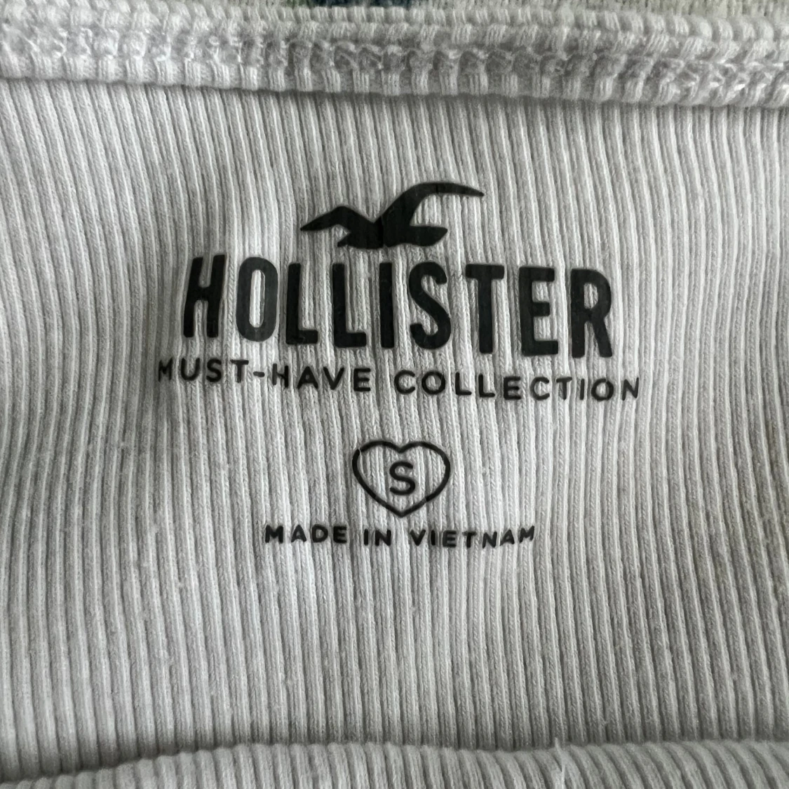 Vit ribbad linnetopp med spets Hollister - 2