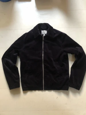Mörk blå manchesterjacka med dragkedja - Stilren mörk blå manchesterjacka från H&M i storlek xs . Jackan har klassisk krage, raka ärmar och hel dragkedja framtill. Fodrad insida i blankt tyg och två sidofickor. Perfekt för dig som gillar enkel och clean stil. Pris kan diskuteras. 