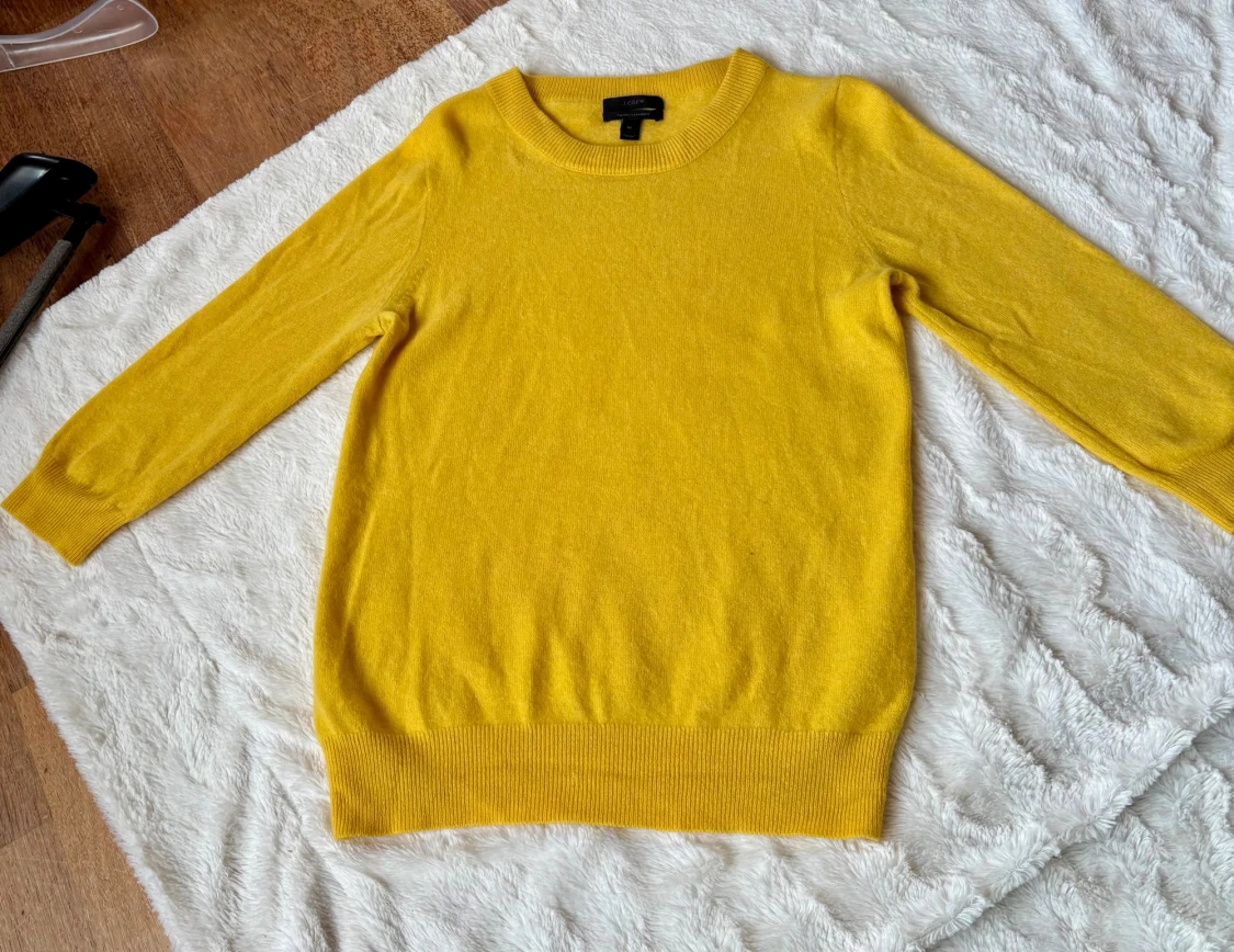 Gul kashmirtröja från J.Crew
