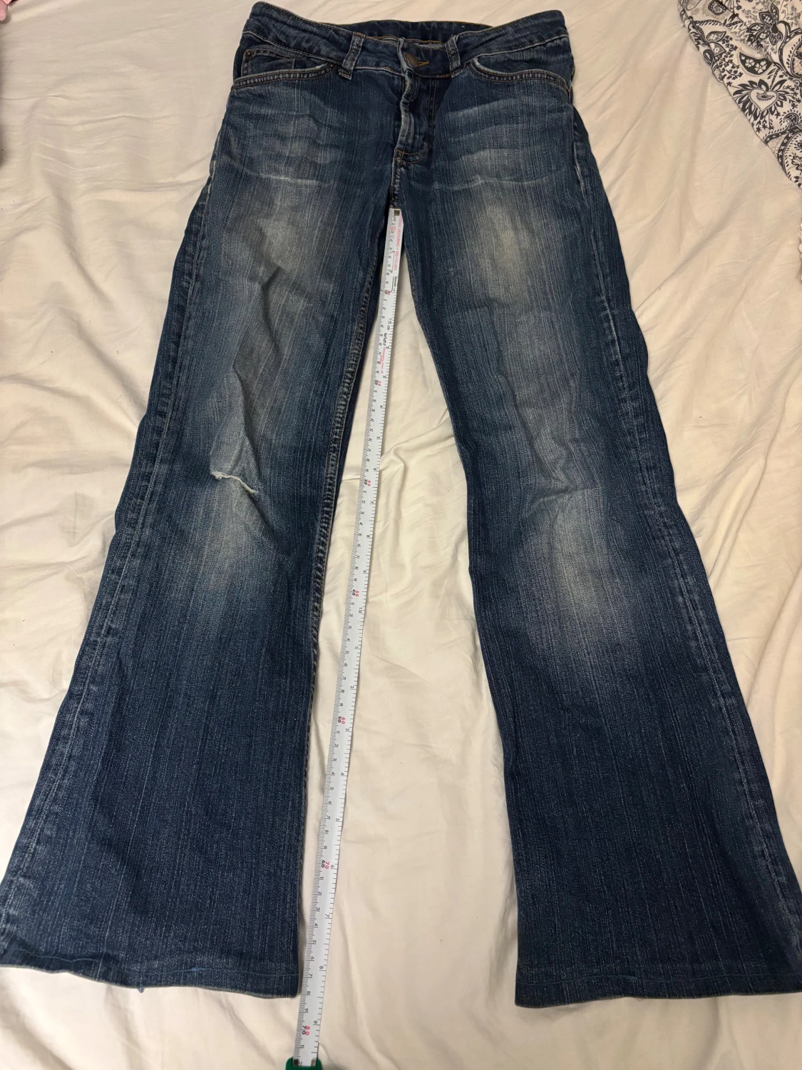 Blå flared jeans - 3