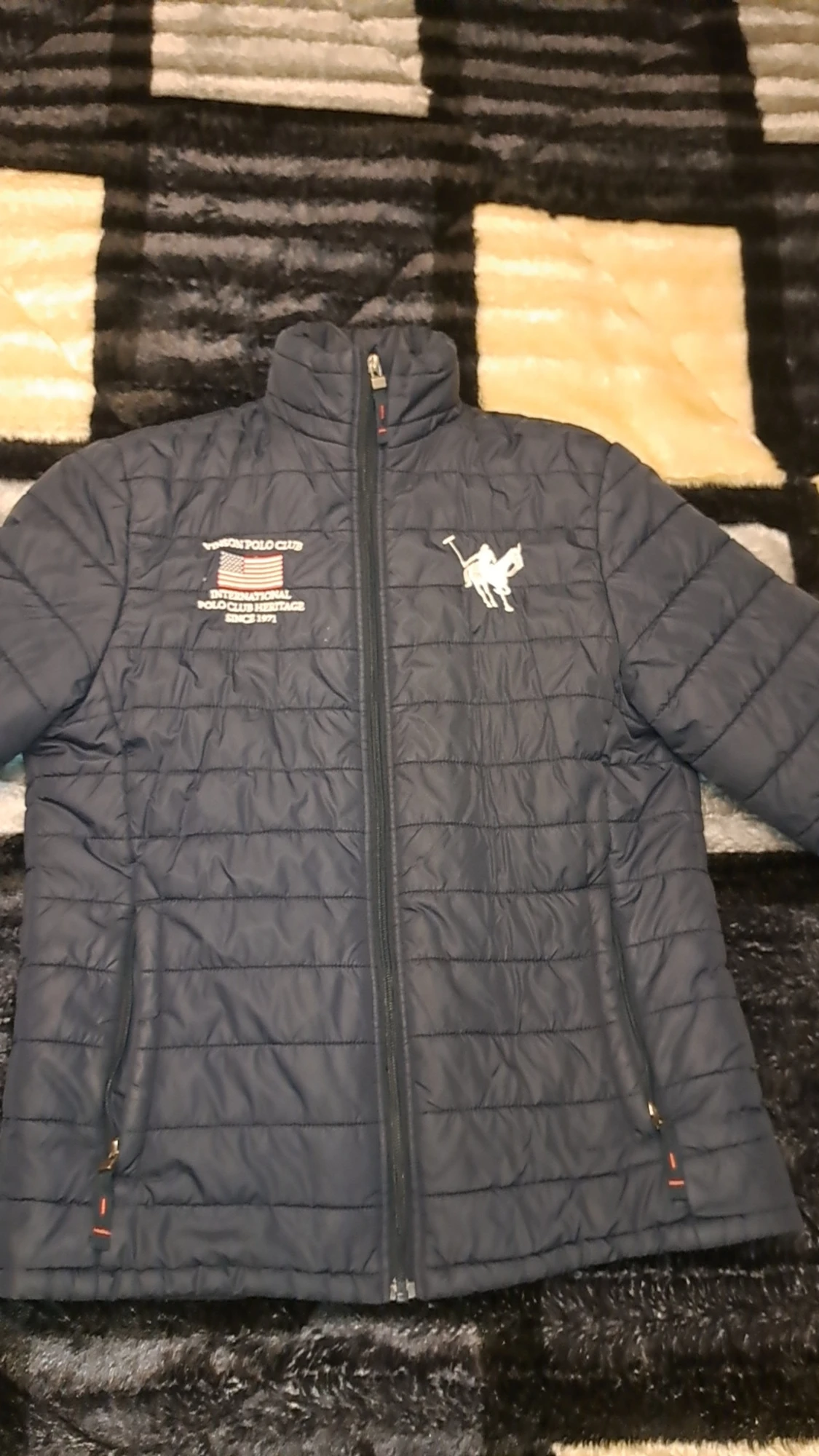 Mörkblå quiltad jacka Vinson Polo Club - 2
