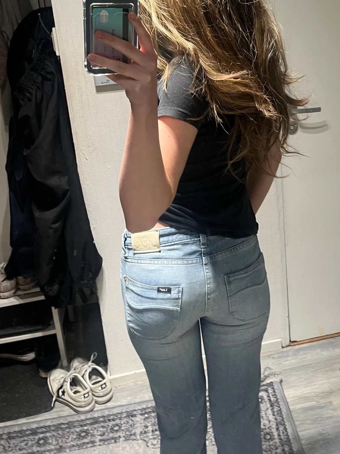 Ljusblå bootcut jeans från Lee - 2