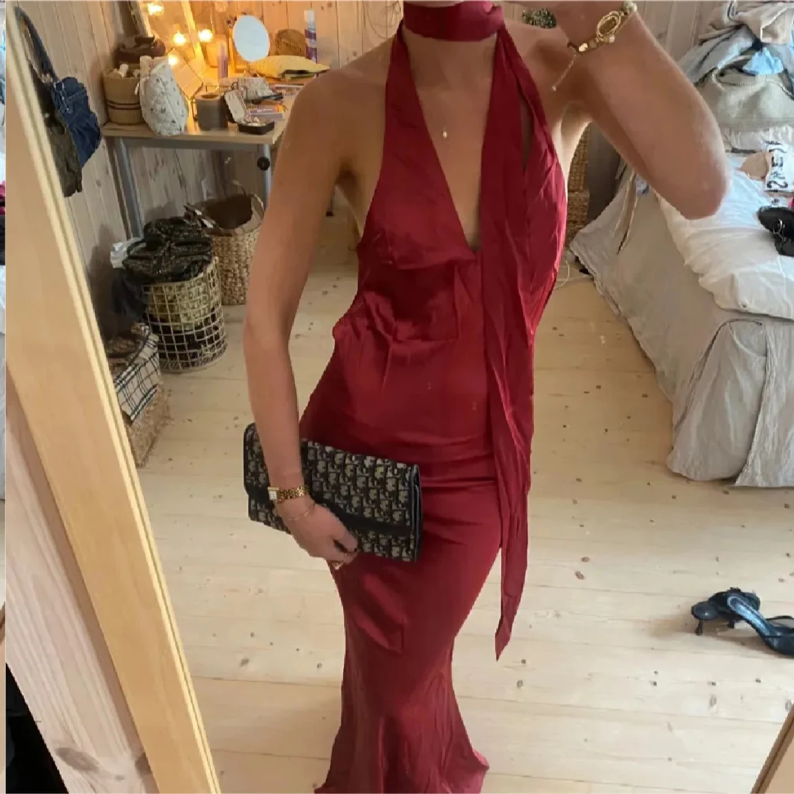 Vinröd balklänning - 1