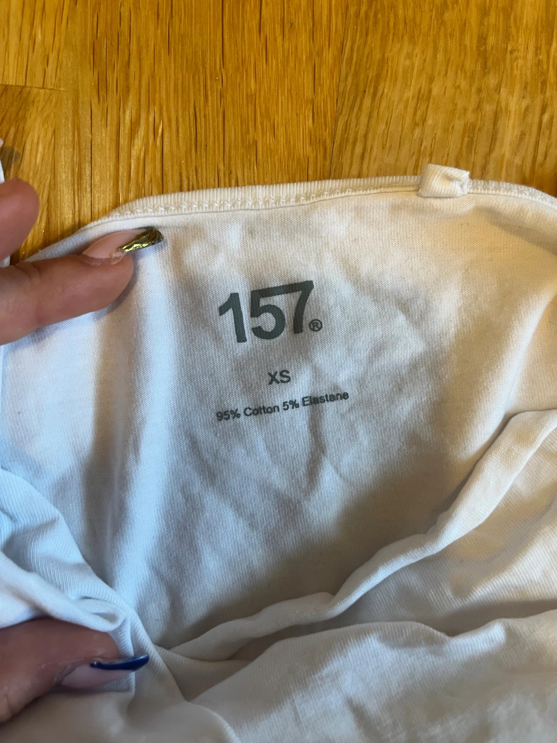 Vita linnetoppar från 157, XS & S - 2