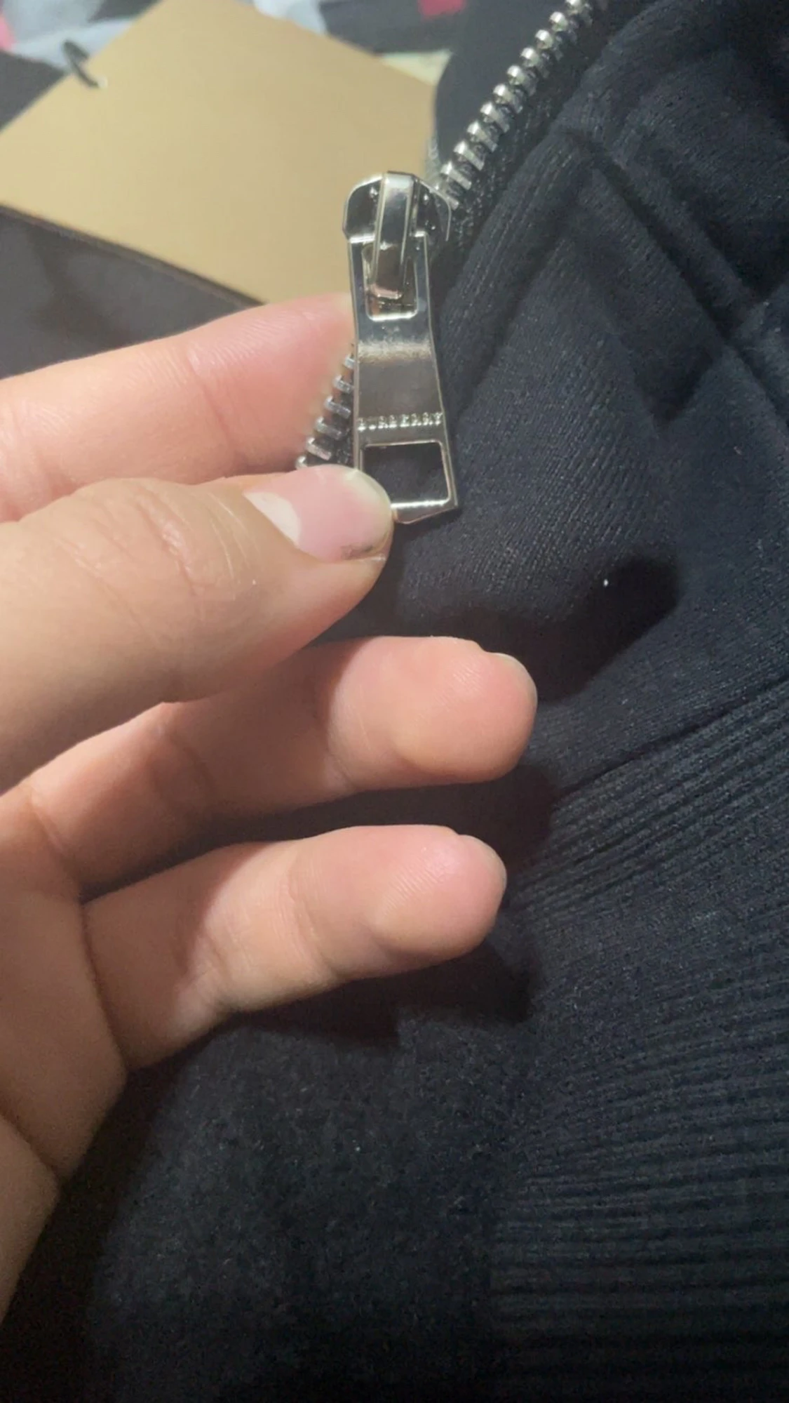 Svart Burberry hoodie med dragkedja - 5