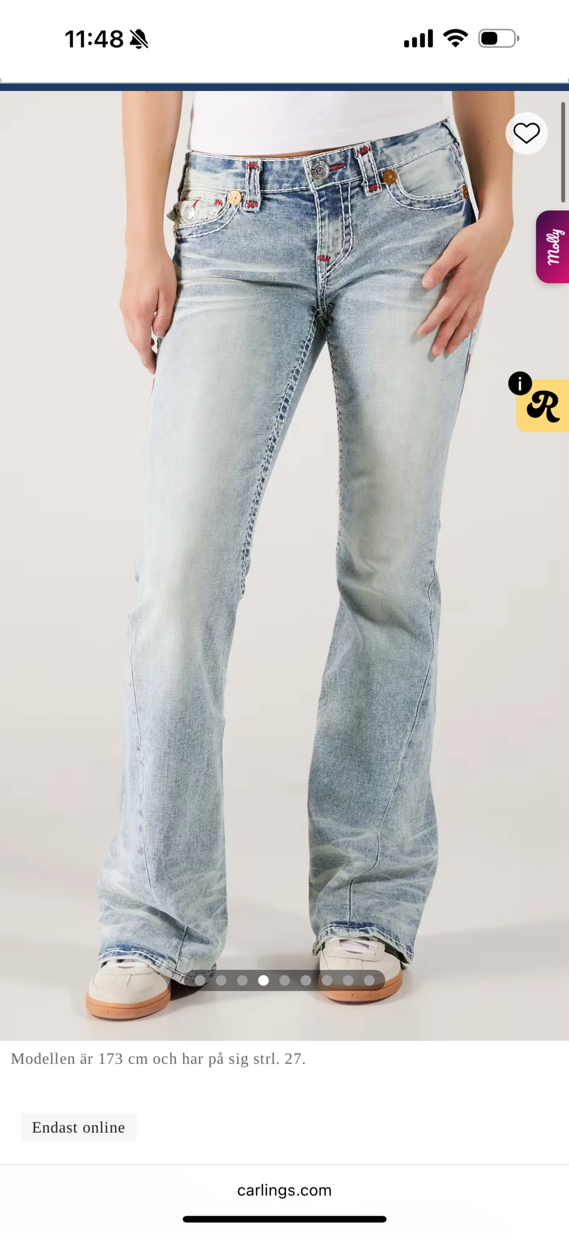 True Religion lågmidjade bootcut jeans