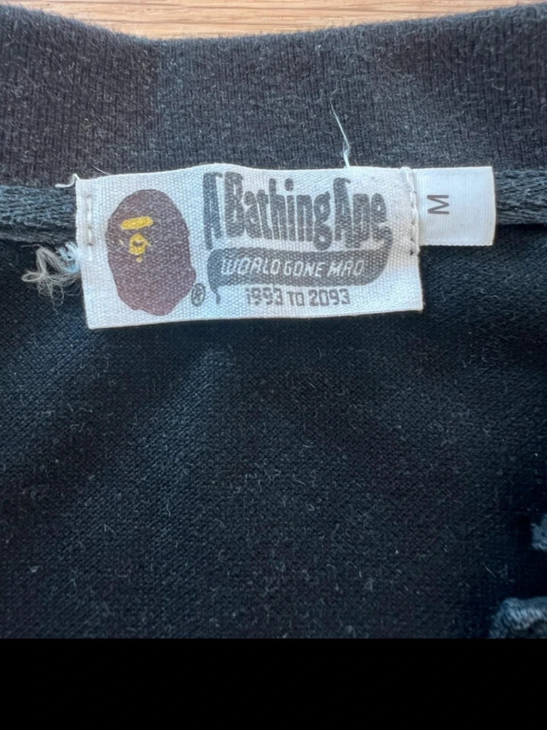 Svart BAPE pikétröja - 2