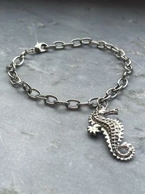 Armband med sjöhäst  - Silverfärgat armband med en sjöhäst som berlock💕