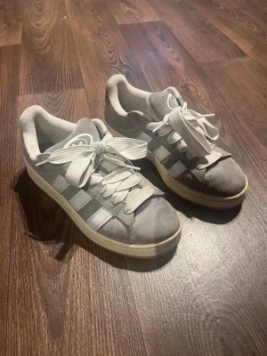 Adidas Campus - Andvänd några gånger. Den har en liten fläck under skon på sulan som inte går bort, men man tänker inte på det. Annars är de typ som nya.