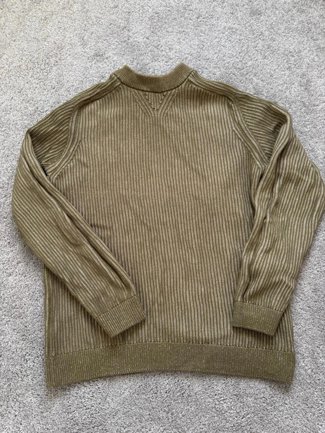 Olivgrön stickad tröja These Glory Days