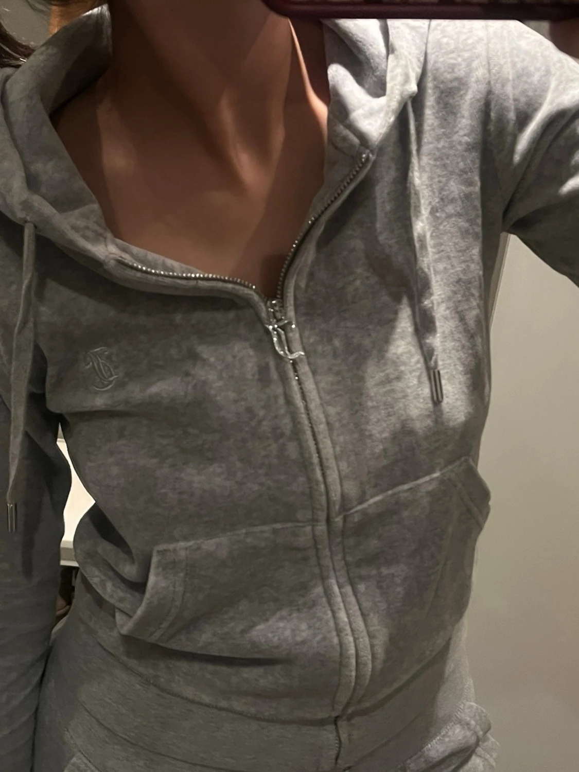 Grå mjukisbyxor med fickor - 5