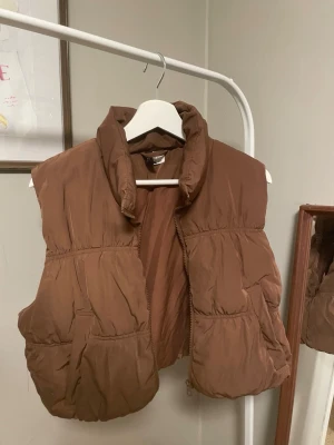 Brun väst - Fin brun väst i bra skick! Storlek M men är lite cropped. Kolla gärna i min profil för att köpa i bundle och få rabatter!💗