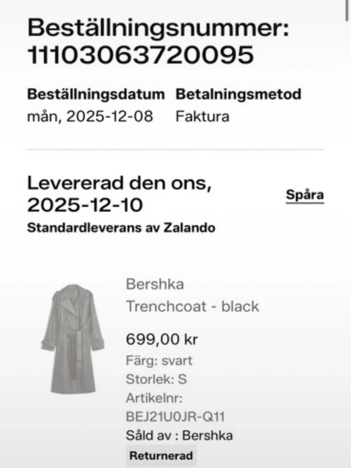 Svart trenchcoat i skinn från Bershka - 5