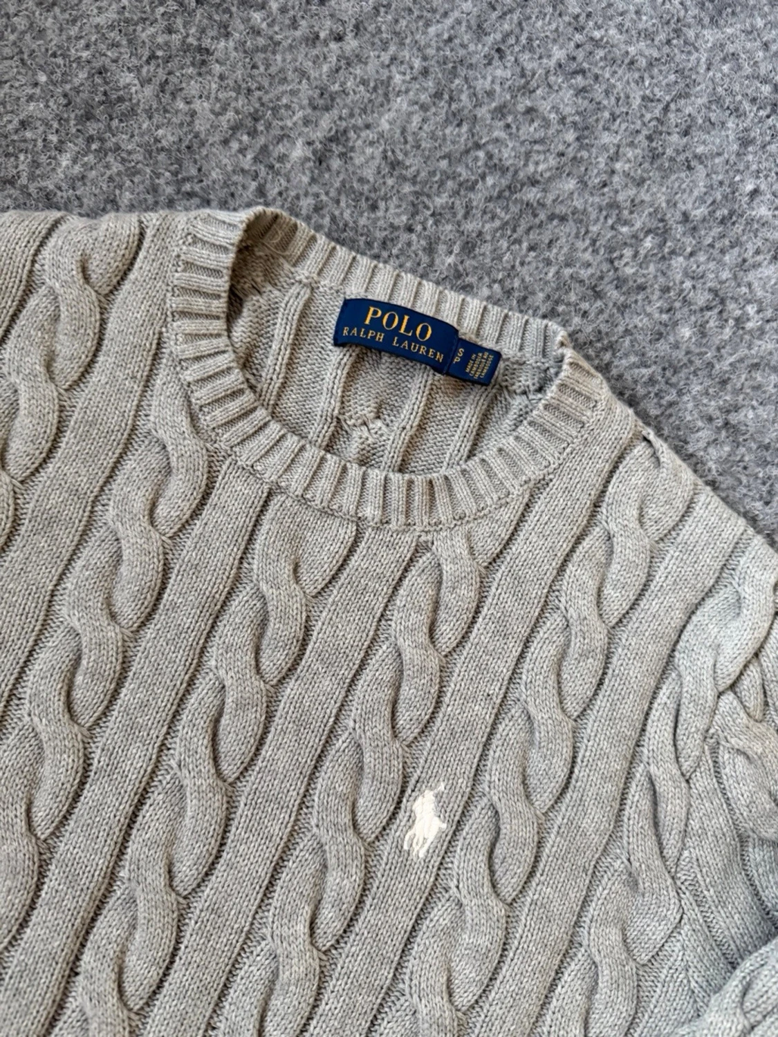 Ralph Lauren gray knit sweater - 1