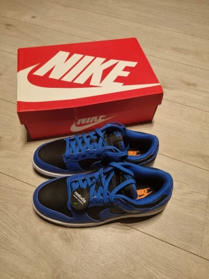 Nike Dunk Low Retro Hyper Cobalt - Nike Dunk Low Retro i färgen Hyper Cobalt och svart. Klassisk low-top siluett med blå och svarta paneler i skinn, vit mellansula och blå yttersula. Snygga snörade sneakers med retrovibbar och tydlig Nike-logga på hälen. Perfekta för dig som gillar streetstyle. Kom gärna med pris förlag. Ny pris 3000