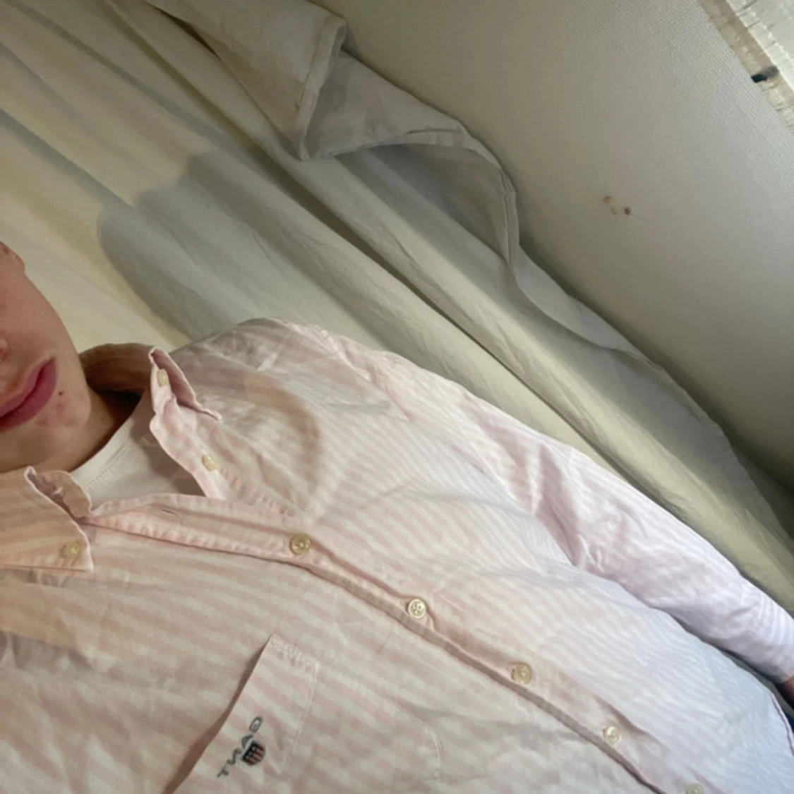 Randig rosa skjorta från GANT