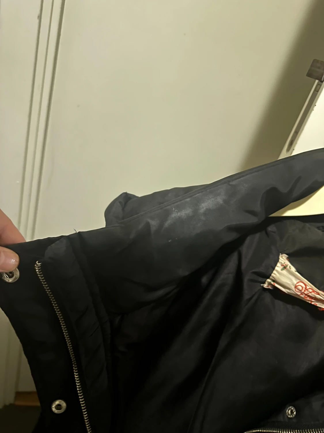 Svart lång väst med huva - 2