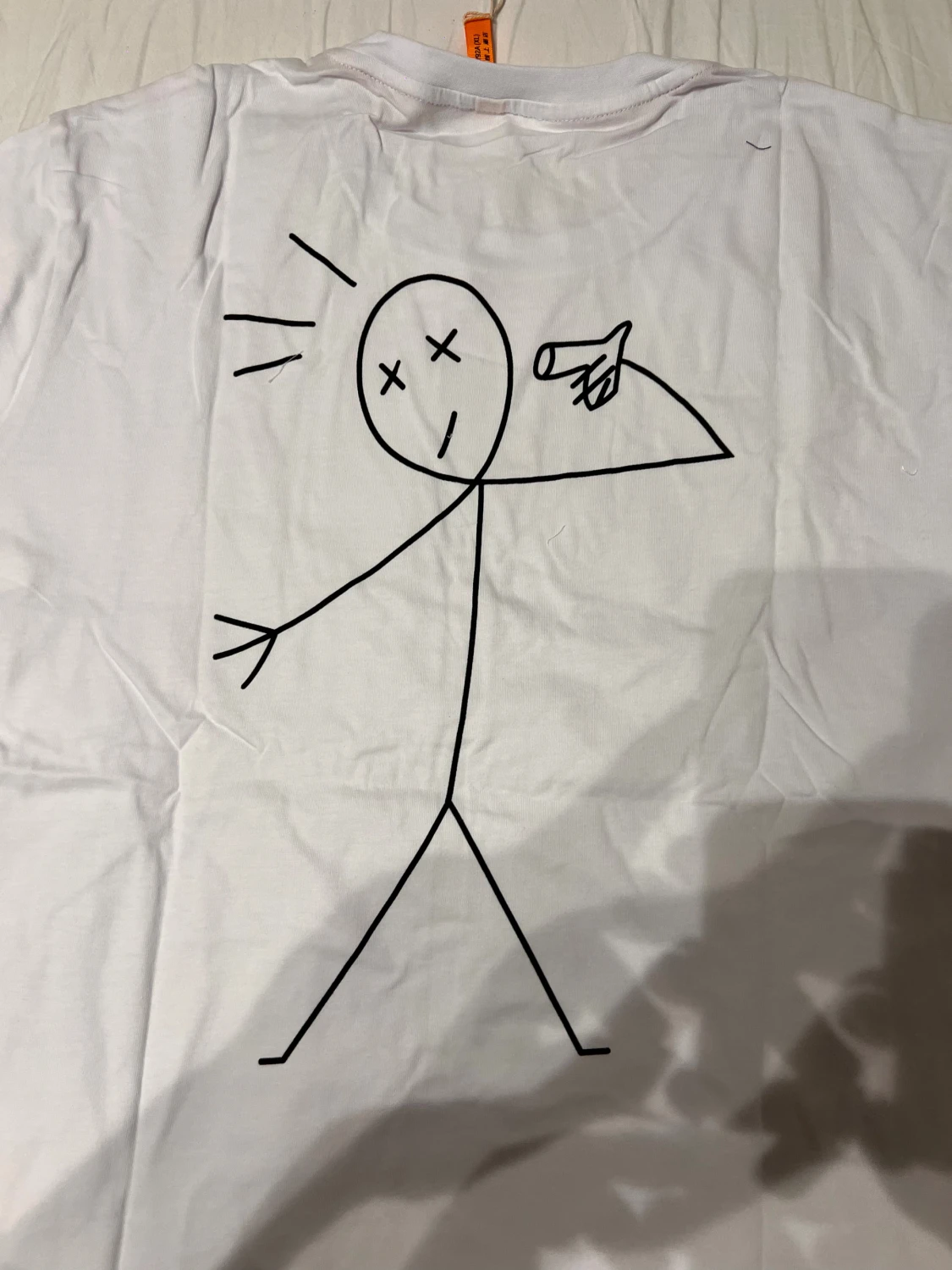 Vit Daft Punk t-shirt med tryck - 4