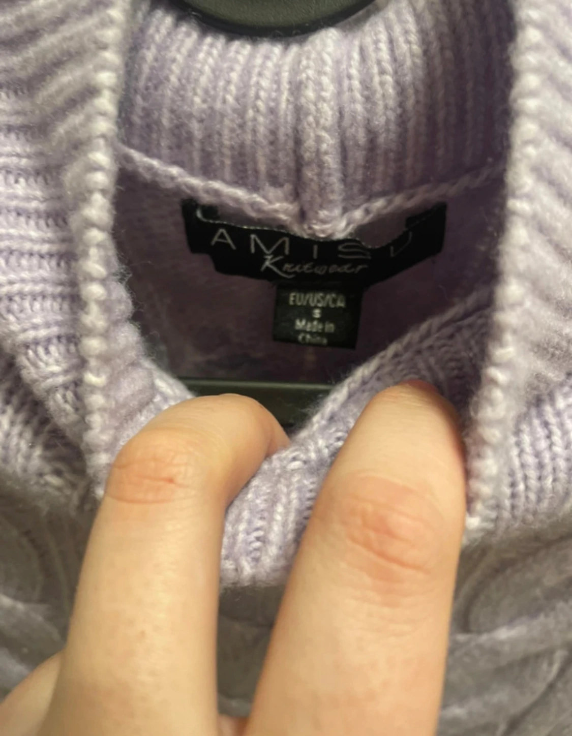 Ljuslila stickad väst från new yorker  - 1