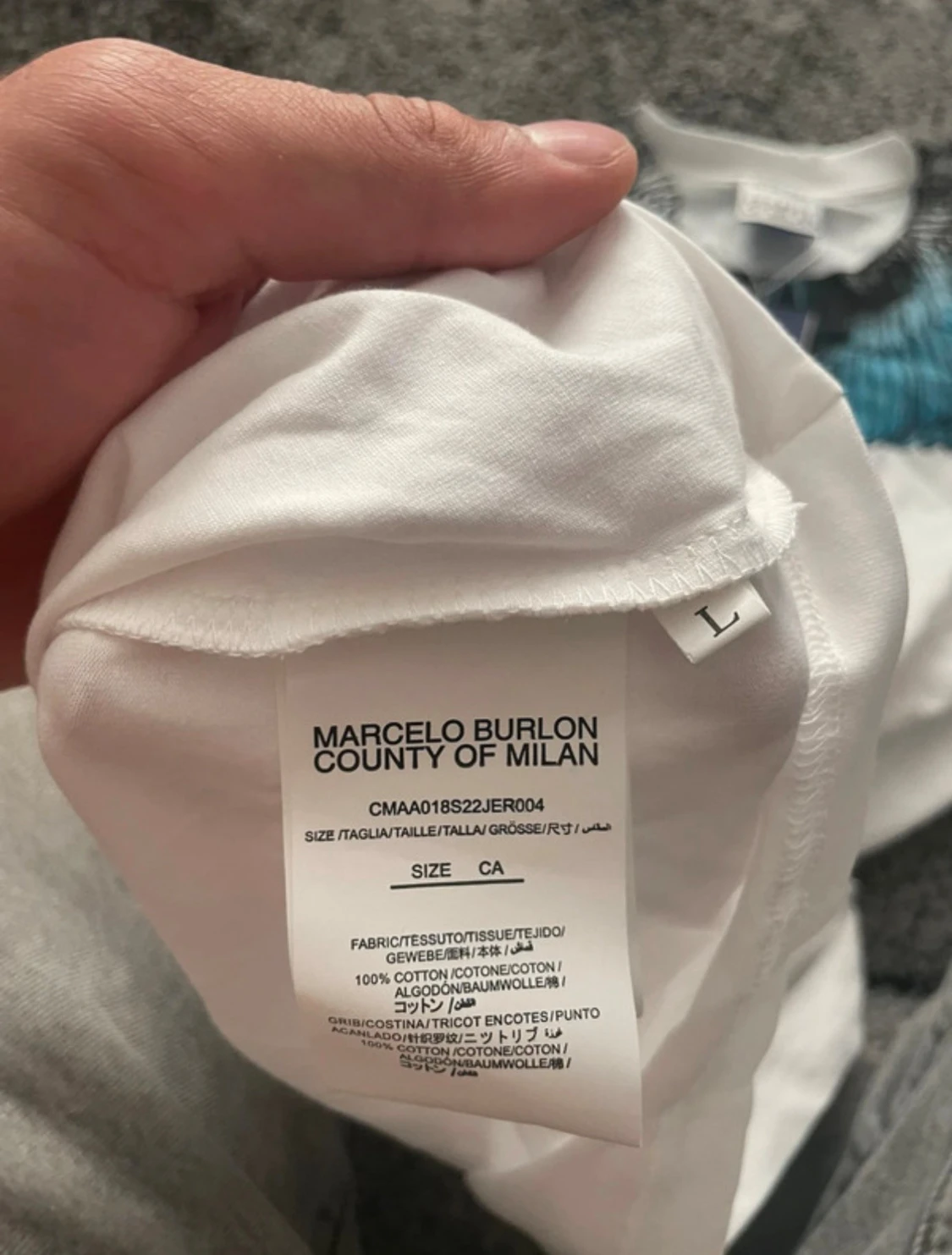 Vit t-shirt med blå vingar Marcelo Burlon - 2