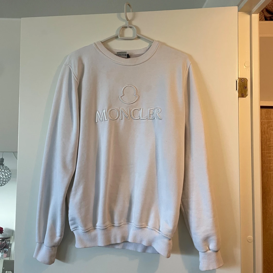 Vit Moncler sweatshirt med broderad logga - 2