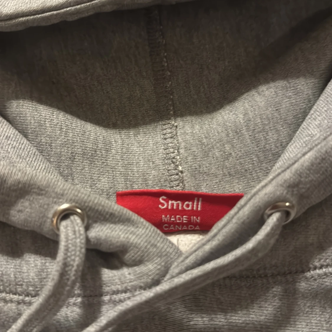 Grå Supreme hoodie med blå box logo - 2